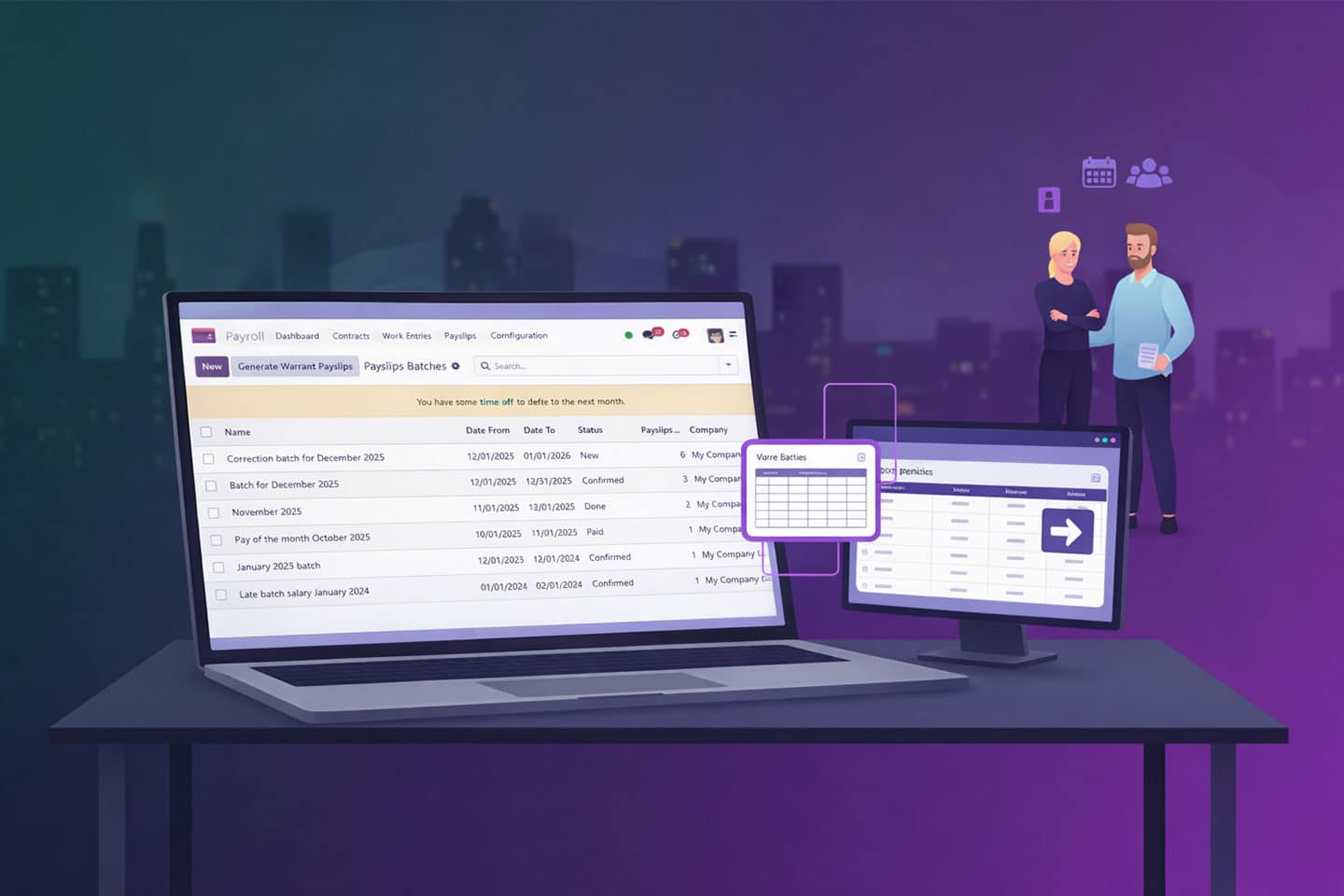 Odoo Payroll Export Sociaal Secretariaat - Lonen voorbereiden in Odoo - Odive - Odoo Experts Collective