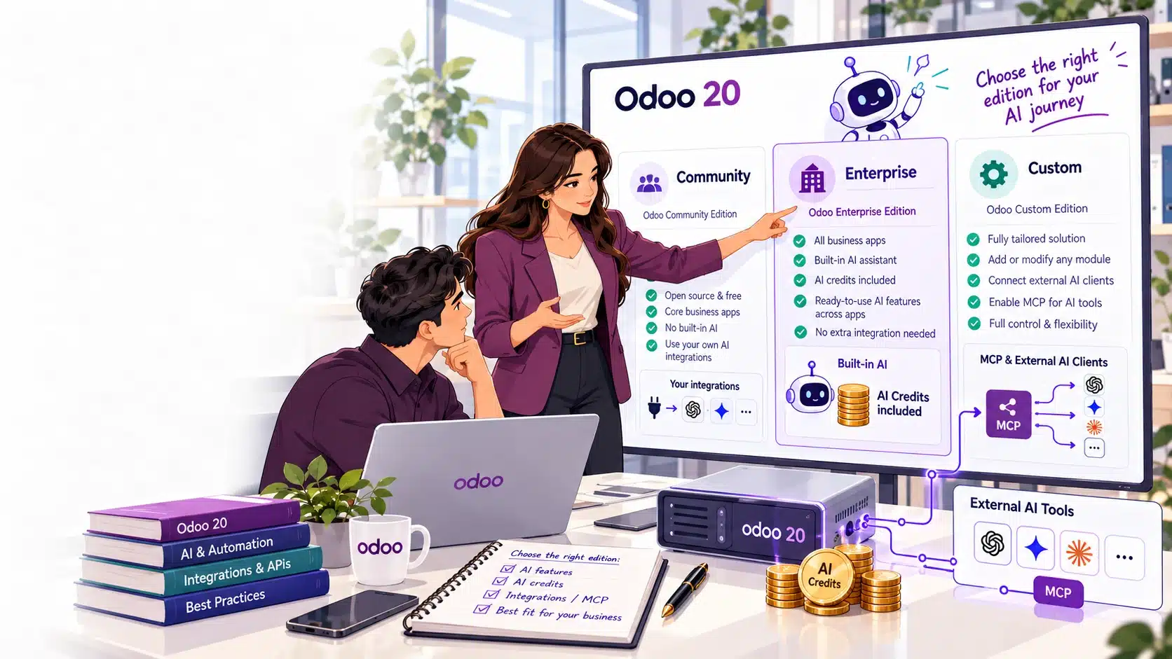 Odoo 20 ai - 3 cruciale keuzes over kosten, licenties en mcp voor de belgische kmo - odive - odoo experts collective